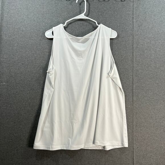 Susan Graver Modern Essentials Liquid Knit A-Line Top White Size 2X - Picture 2 of 6